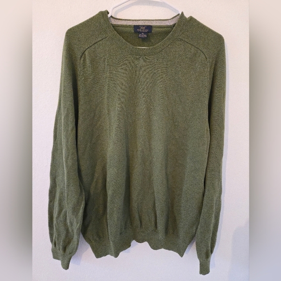 Brooks Brothers Other - Brooks Brothers Cashmere Sweater 346 Green Mens Size Large Cotton Blend crewneck